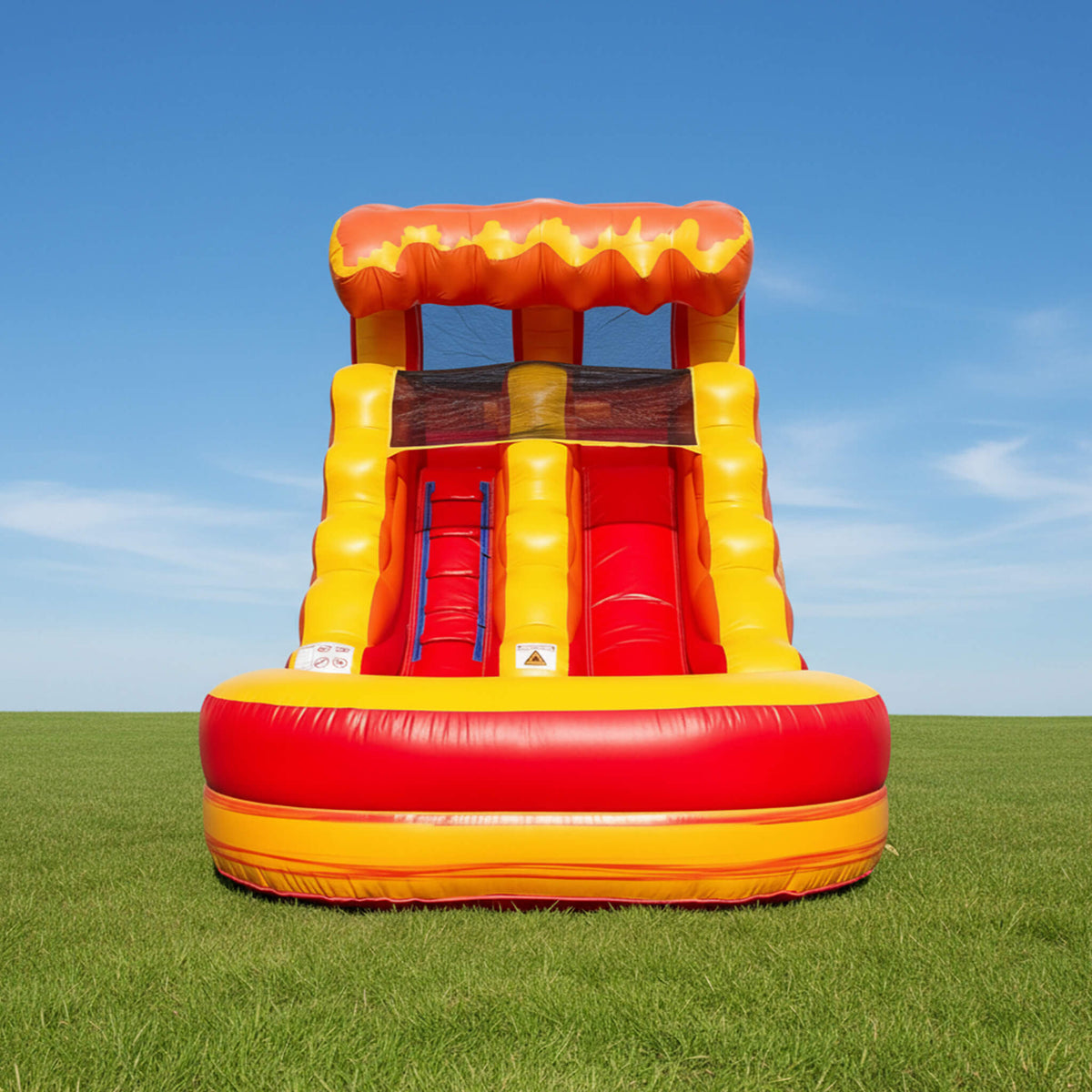 Large Fire Marble Inflatable Water Slide With Pool And Blower (SAK34567)