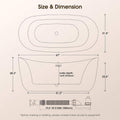 Verano Freestanding Whirlpool Air Bubble LED Massage Bathtub (SAK47639)