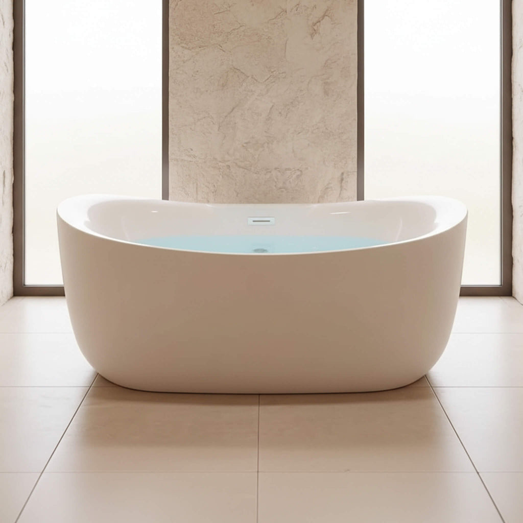 Verano Freestanding Whirlpool Air Bubble LED Massage Bathtub (SAK47639)