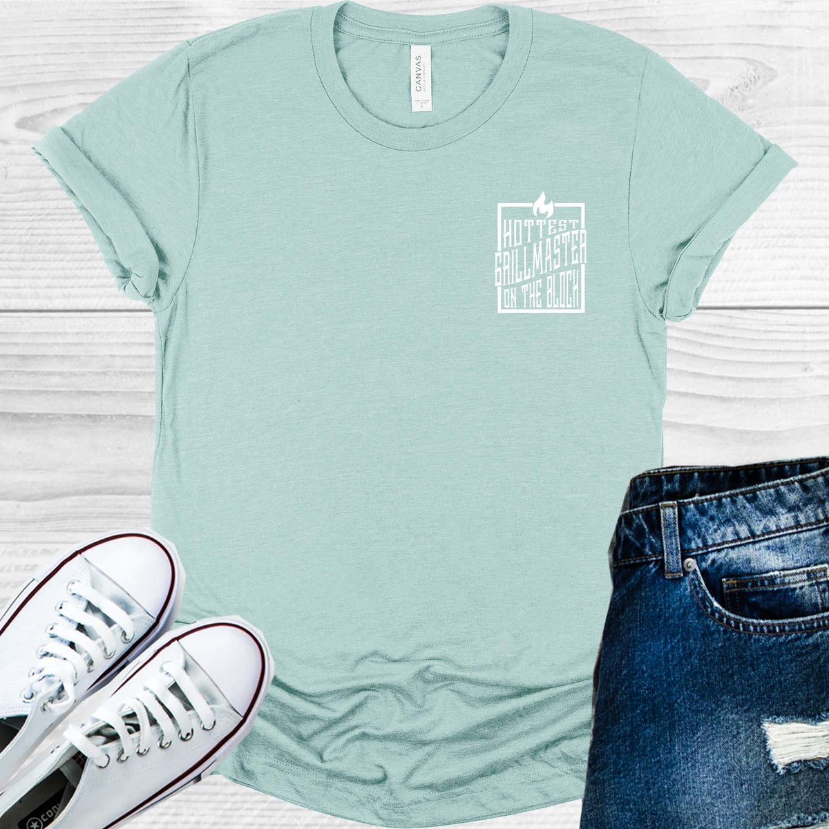 Hottest Grillmaster on the Block Pocket Graphic Tee