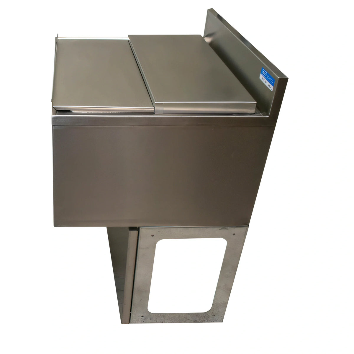 BK Resources UBB-18-IB30 30-Inch Underbar Stainless Steel Ice Bin with Sliding Cover, 80 lb Capacity