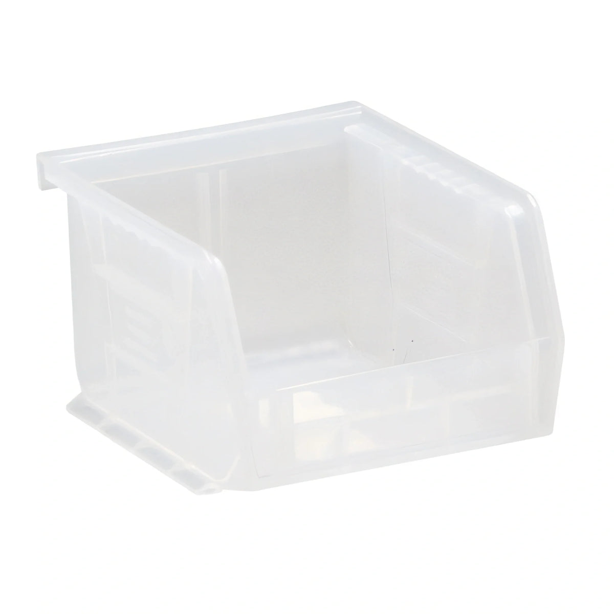 Quantum QUS240CL Clear Polypropylene Stack-and-Hang Shelf Bin, 8-1/4 x 14-3/4 x 7 Inches Case of 12
