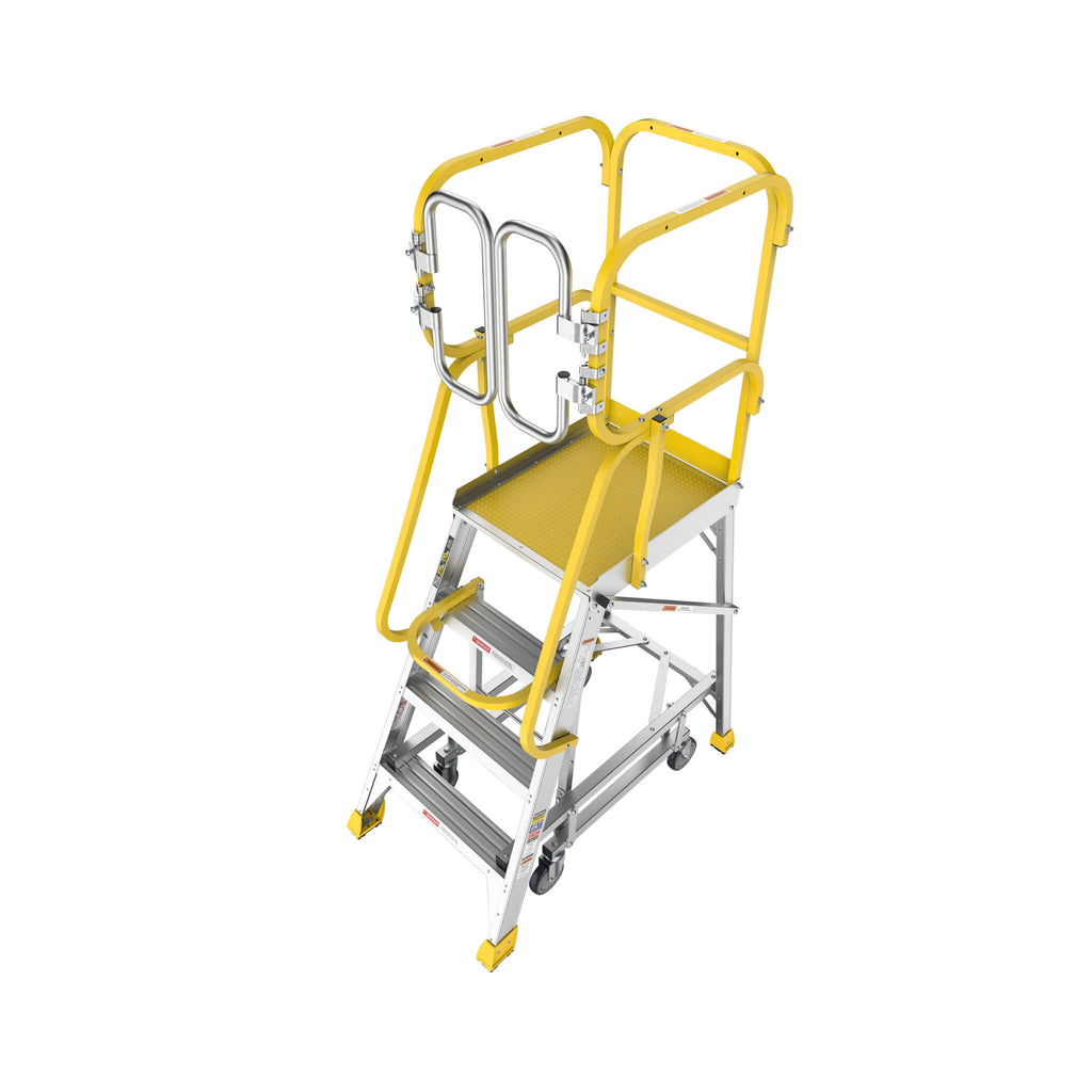 Heavy-Duty 375-Pound Aluminum Rolling Platform Ladder (SAK61724)