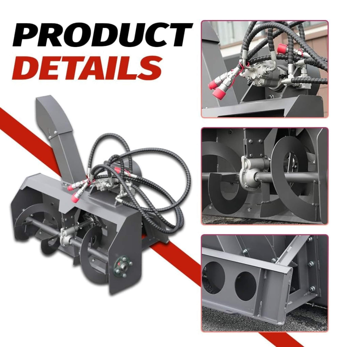 Heavy-Duty 41-Inch Mini Snow Blower Skid Steer Attachment (SAK47692)