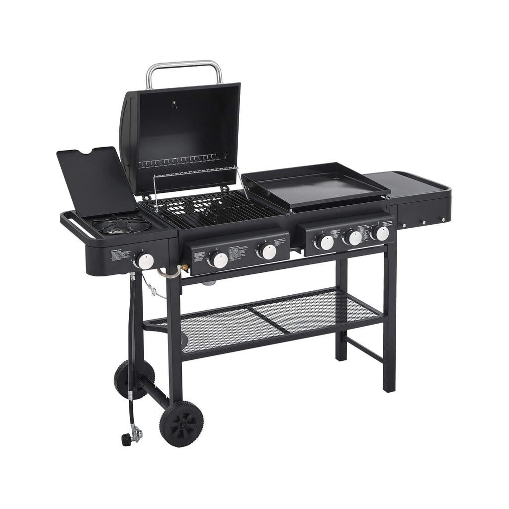 Heavy-Duty All-In-One Outdoor 5-Burner 56K BTU Liquid Propane Grill (SAK57124)
