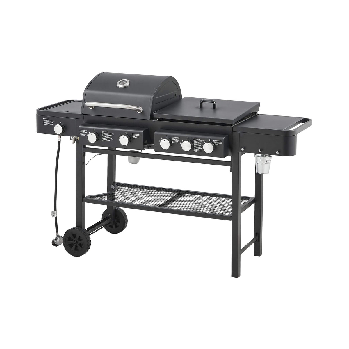 Heavy-Duty All-In-One Outdoor 5-Burner 56K BTU Liquid Propane Grill (SAK57124)