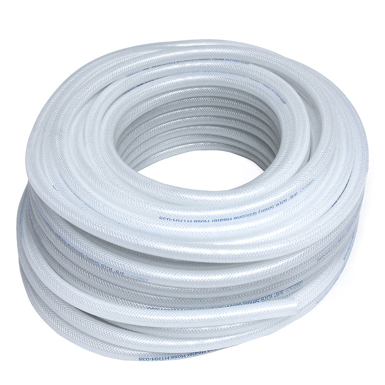 HPS High Temp 3/8" ID Reinforced Silicone Heater Hose Clear - 50 Feet