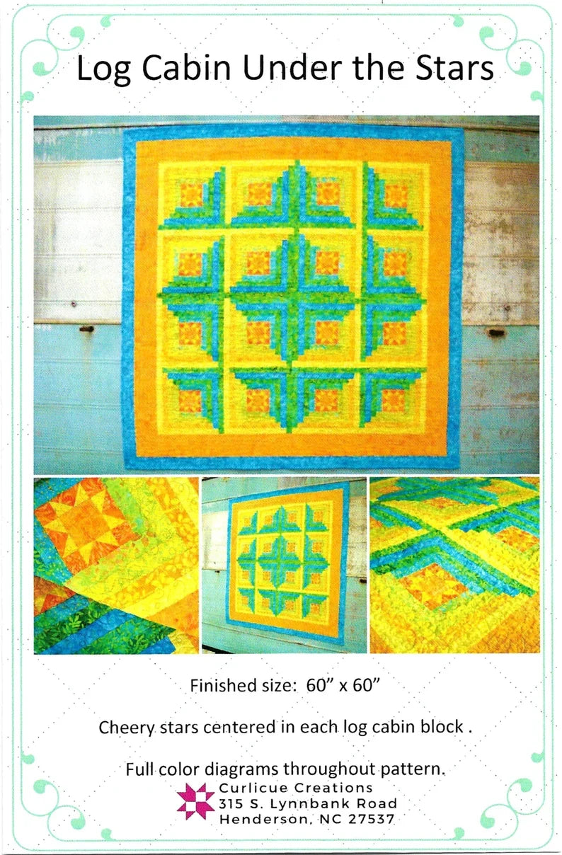 Log Cabin Under The Stars Downloadable Pattern