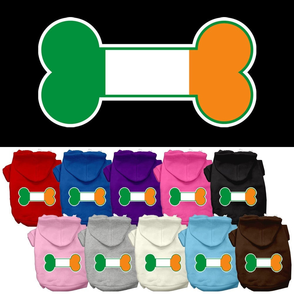 Pet Hoodie "Bone Shaped Ireland Flag"