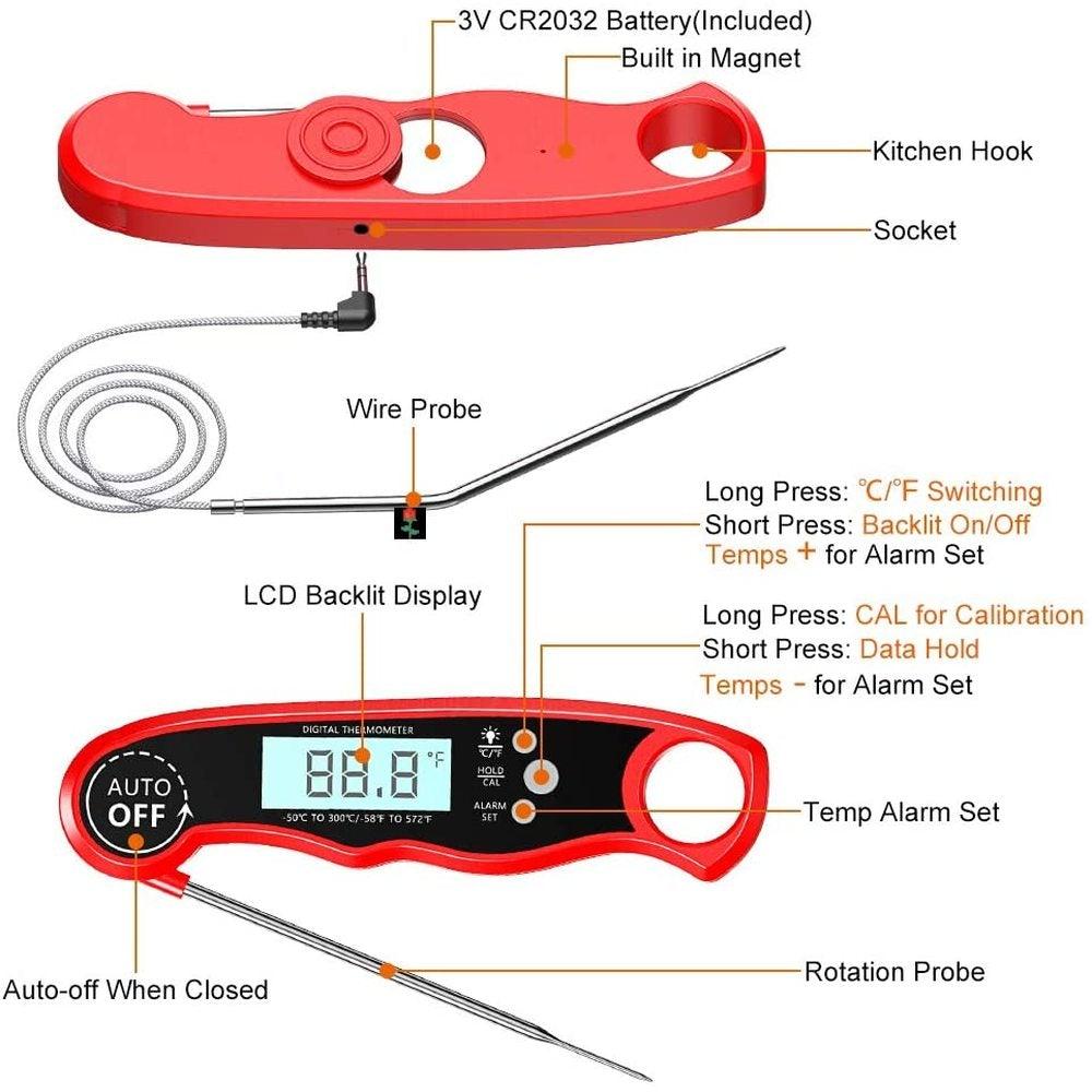 Instant-Read Digital Meat Thermometer