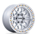 KMC KM549 GRS Gloss Silver with Machined Face Simulated Beadlock Wheels - S1954