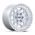KMC KM553 Torx Gloss Silver Wheels with Machined Face - S2046