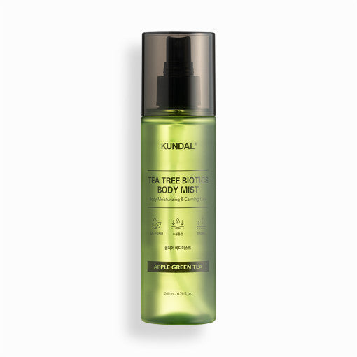 KUNDAL Tea Tree Biotics Clear Body Mist – Apple Green Tea, 200 ml