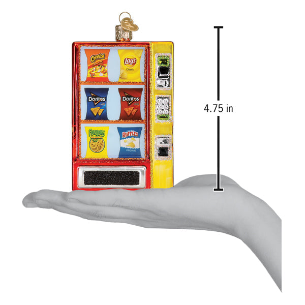 Frito Lay Vending Machine  Glass Ornament