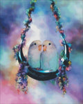 Love On Moon Swing Cross Stitch By Carol Cavalaris