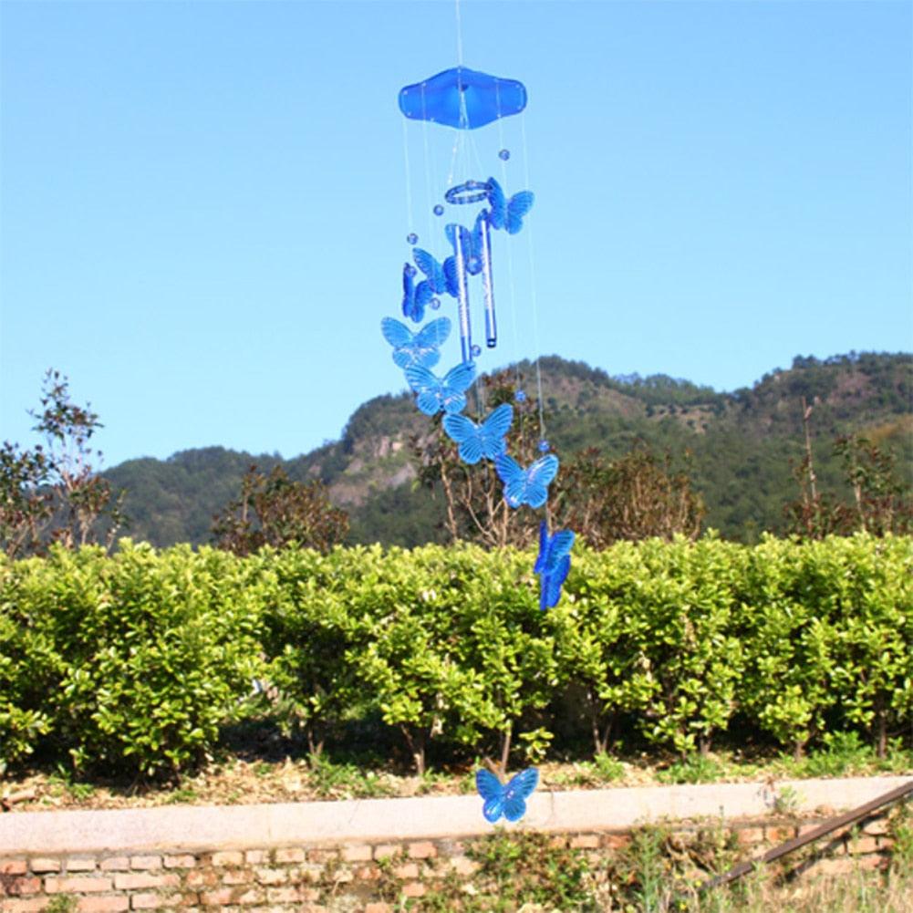 Lucky Butterfly Hanging Wind Chime Bell Garden Decoration Ornament Gift Home Decoration Fashion  High-end Gift Butterfly Gift Grandmother Gift Mother Gift Birthday Gift Festival Gift Witness Friendship Outdoor Wind Chime Garden Decor
