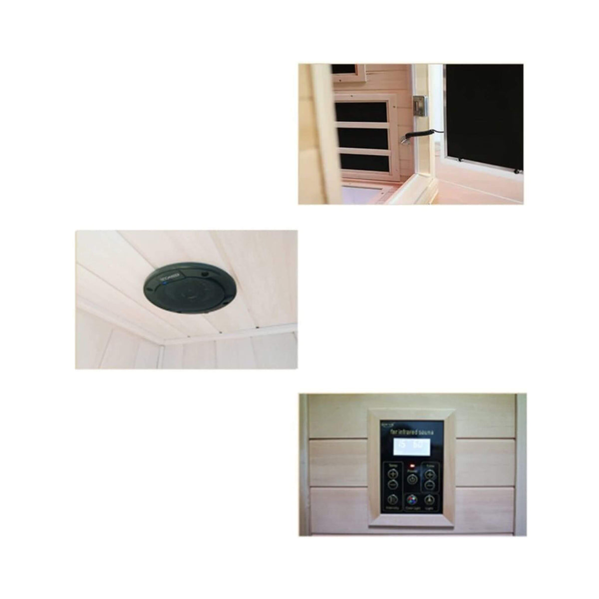 Ivara Luxury 2-Person Hemlock Wood FAR Infrared Sauna Room W/ Glass Door, 1750W (SAK81525)