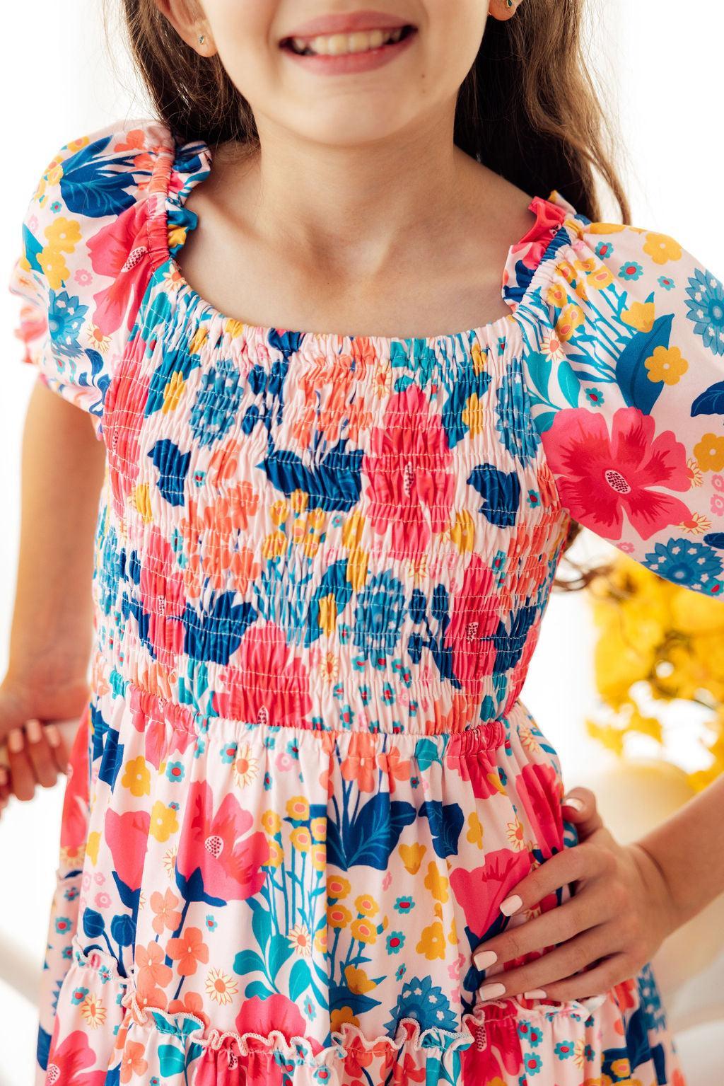 SALE Sunshine Garden Smocked Ruffle Dress