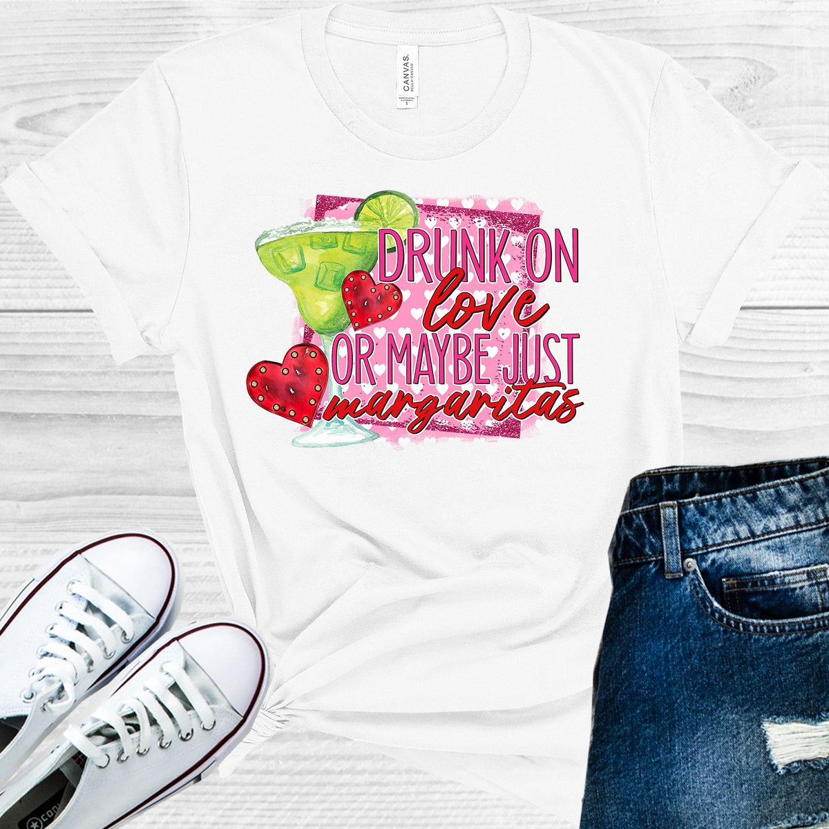 Drunk on Love or Maybe Just Margaritas Graphic Tee