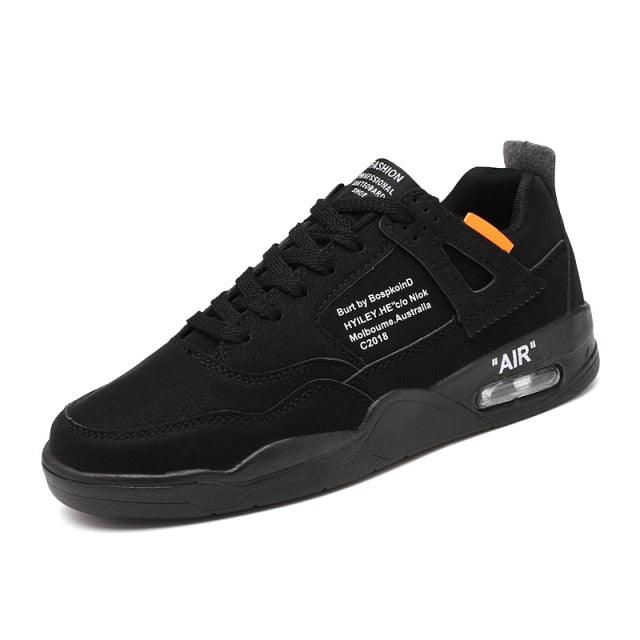 Men White Casual Leather Fashion Sneakers Breathable Sports Running Shoes Leather Running Sport Air Cushion Outdoor Training Sneakers High Quality Design