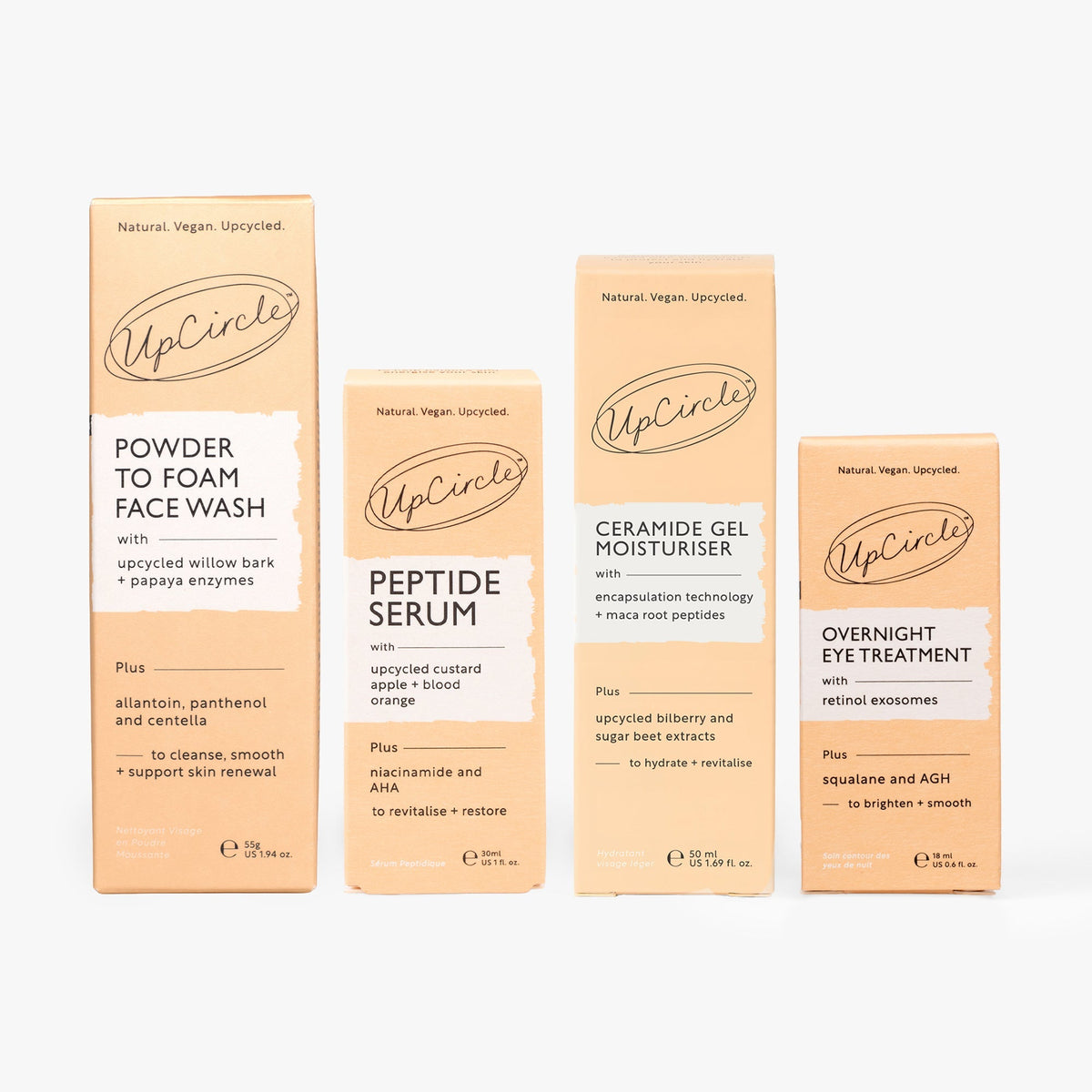 The Menopause Skin Set: Face Wash, Peptide Serum + Ceramide Gel Moisturizer