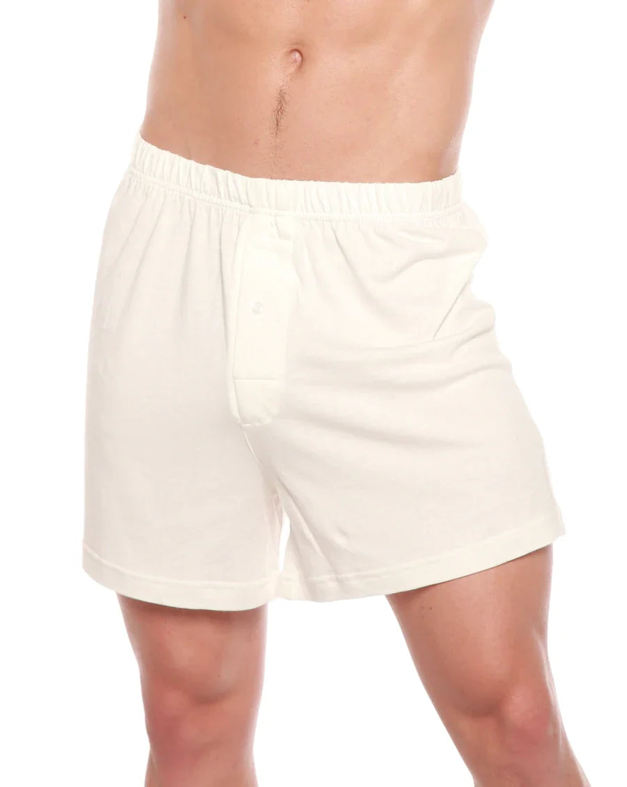 Men's Bamboo Viscose/Organic Cotton Tank Top True Navy Color + Boxer Style Underwear White Color