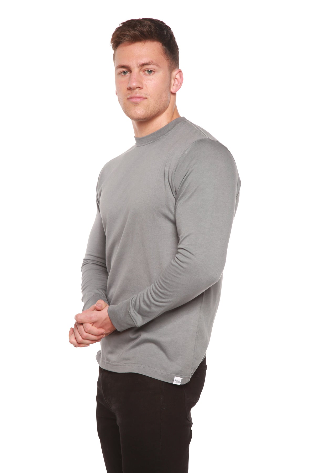 Custom Printed Men's Bamboo Viscose/Organic Cotton Long Sleeve T-Shirt