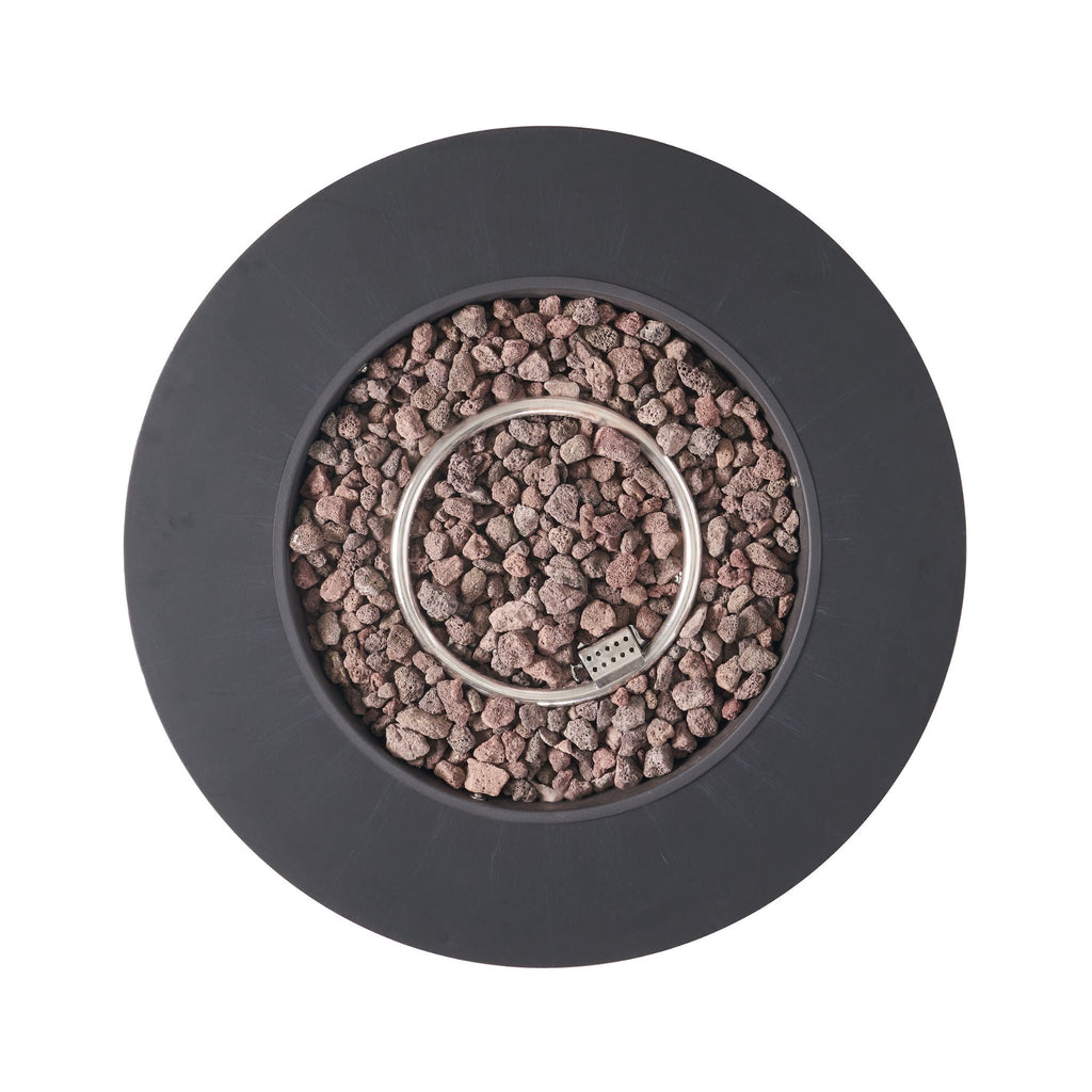 Modern 32-Inch 40K BTU Round Iron Propane Fire Pit (SAK29102)