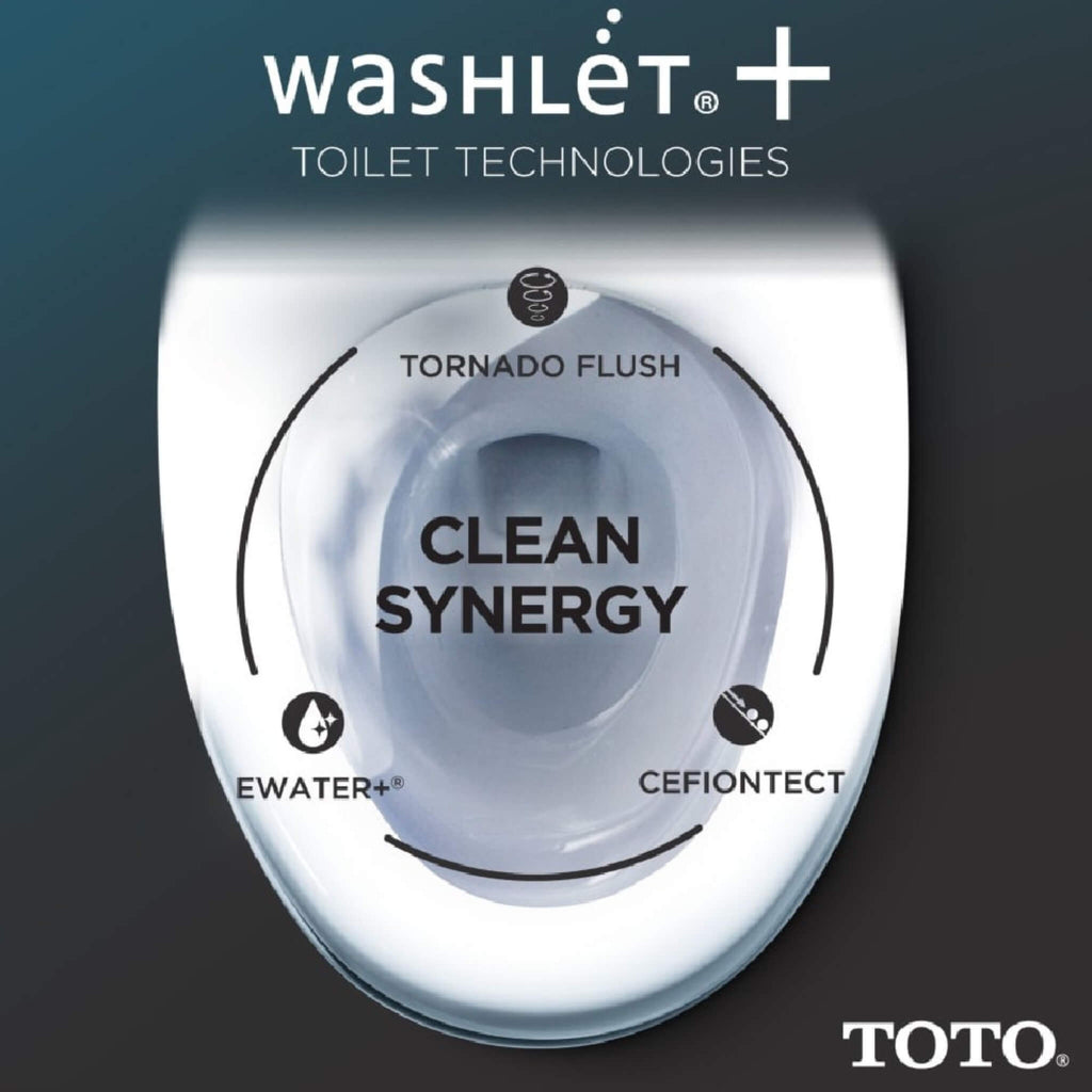 [MW4944724CEMFG#01] TOTO Connelly 0.9 GPF and 1.28 GPF Dual Flush Elongated Cefiontect Toilet With Washlet S7 Bidet Seat (SAK43705)