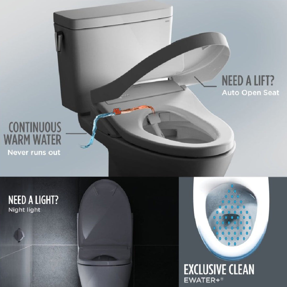 [MW7764726CSFG#01] TOTO Drake 1.6 GPF Elongated Chair Height Toilet With Washlet S7 Heated Bidet Seat And Night Light (SAK56817)