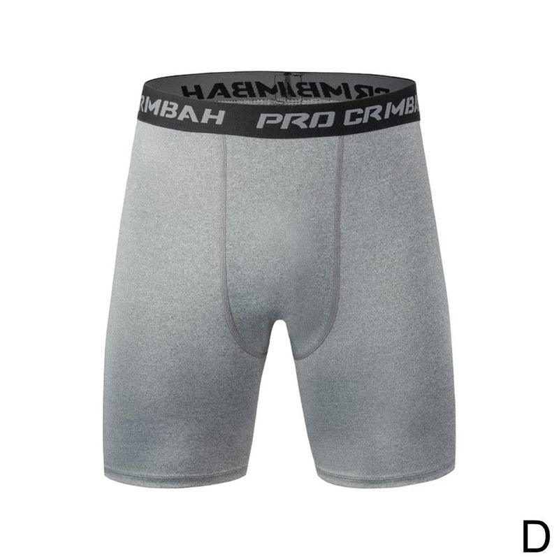 New Male Fitness Quick-Drying Tight Shorts Elastic Compression Leggings Training Pants Men Running Shorts Comfort Black Gray Mens Running Compression Pants Workout Cool Quick Dry Sports Shorts for Running Athletic Underwear