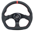 NRG Flat Bottom Steering Wheels - RST024MBRRD