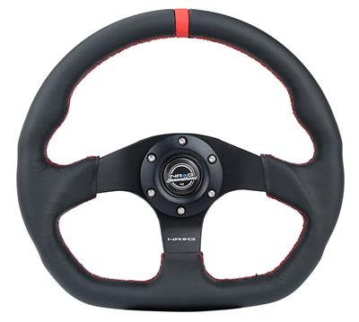 NRG Flat Bottom Steering Wheels - RST024MBRRD