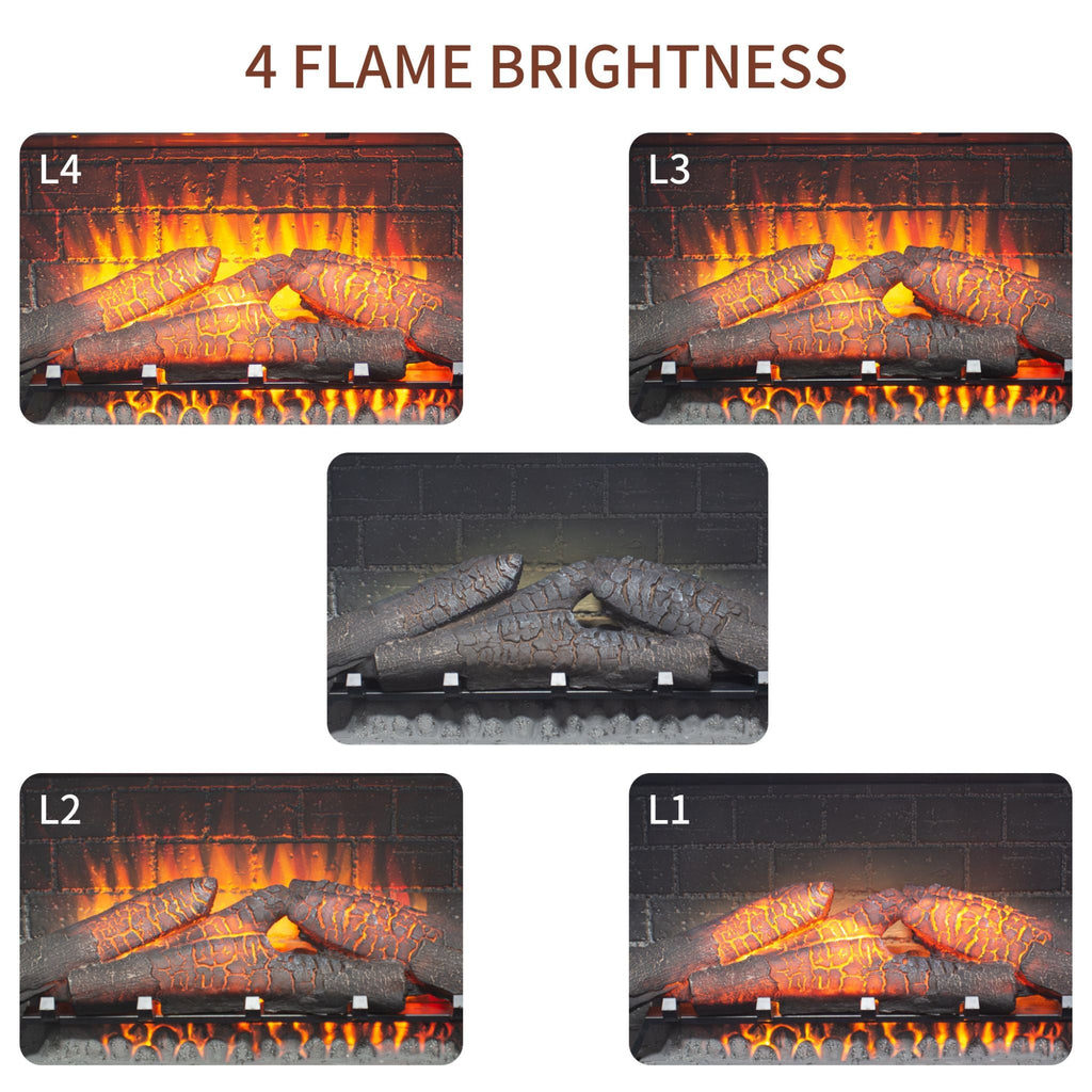 36-Inch Electric Antique Black Touch Panel Infrared Fireplace Insert With Removable Trim Kit (SAK84610)