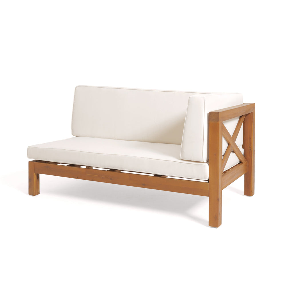 Brava X-Back 4-Piece Sofa Set with Water-Resistant Cushions - Beige