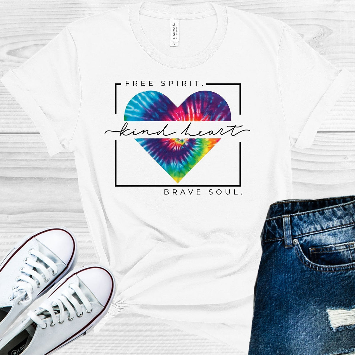 Free Spirit Kind Heart Brave Soul Graphic Tee
