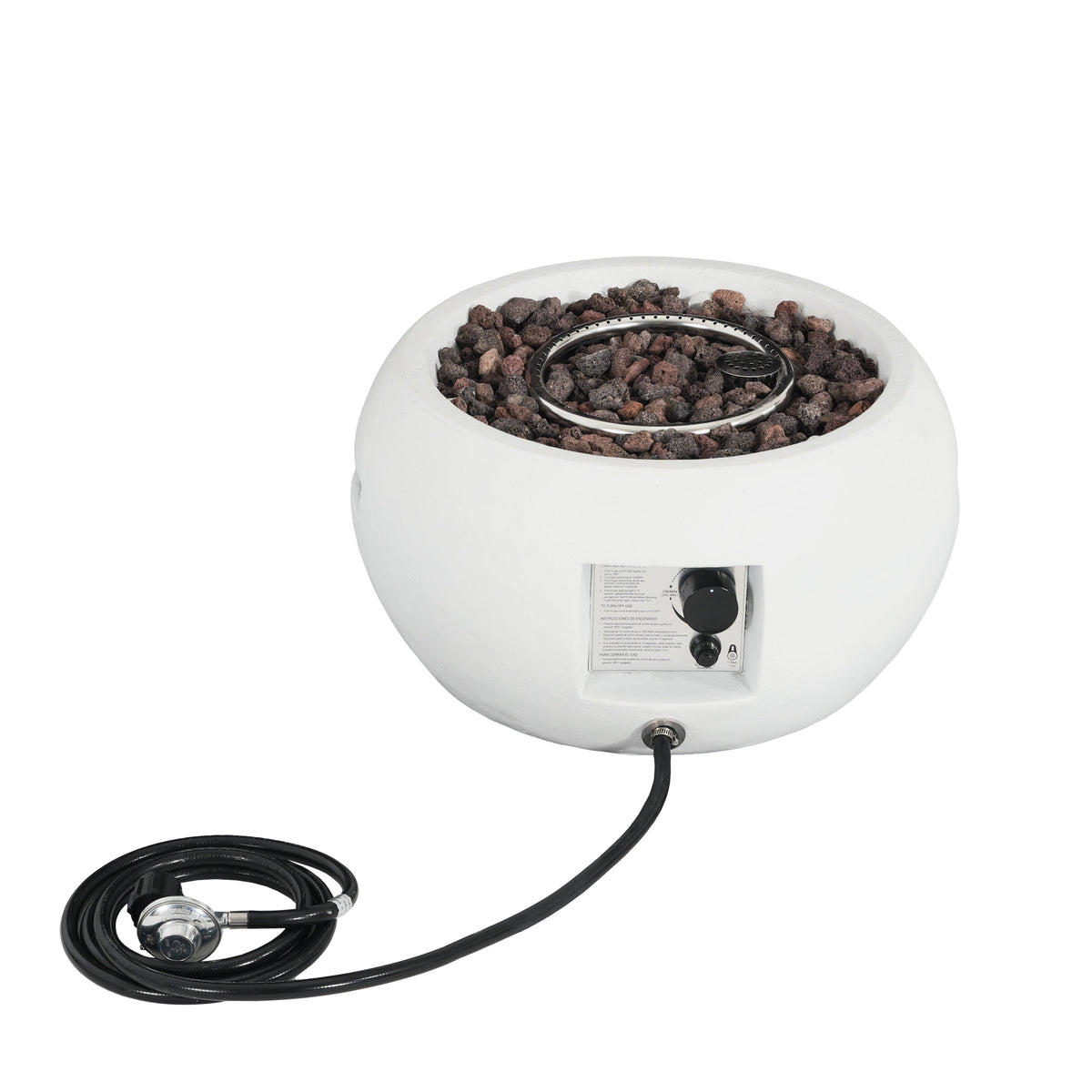 Patio MGO Propane Fire Pit with 40,000 BTU Output - White or Brown