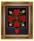 Hearts & Flowers February Penny Rug