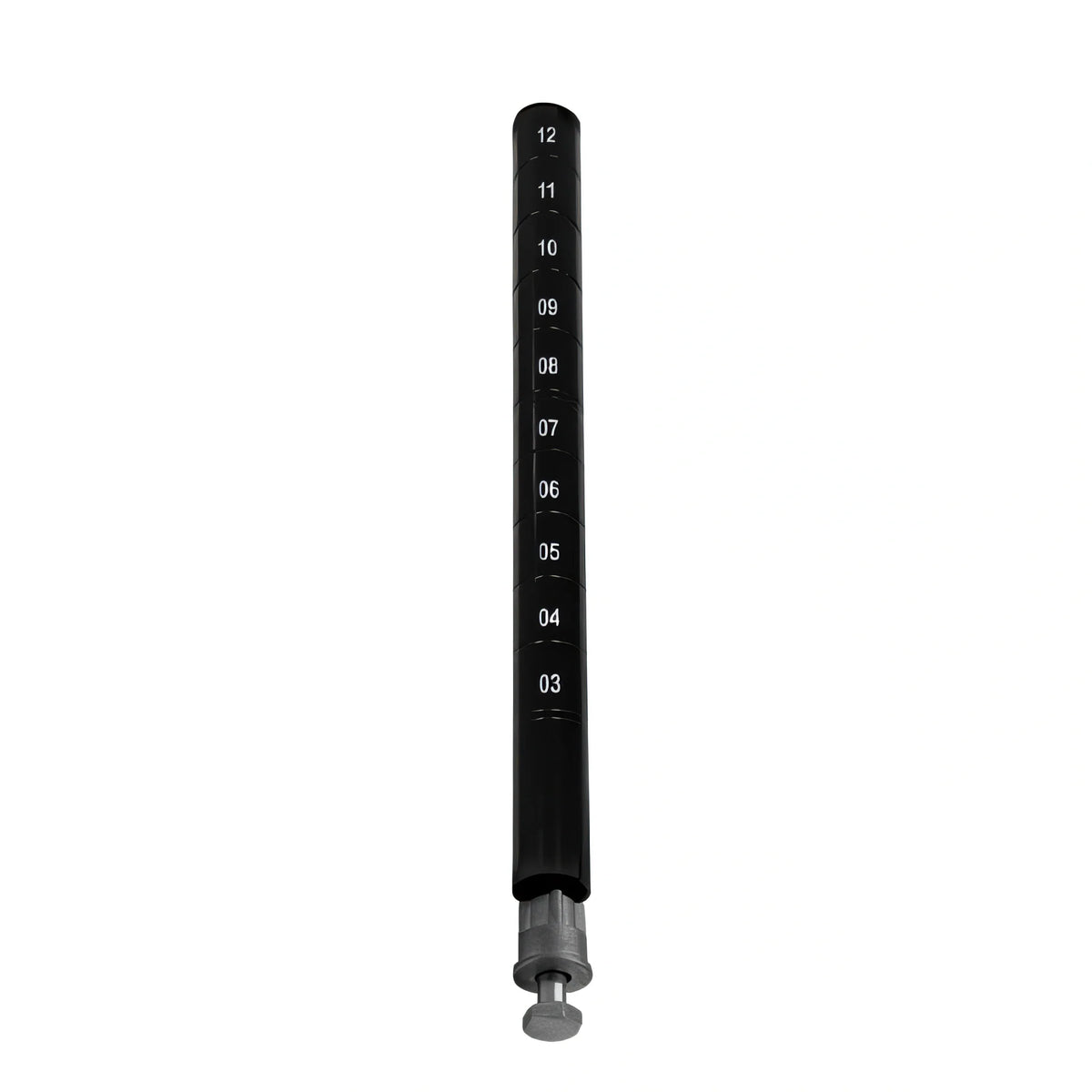 Quantum P34BK 34-Inch Stationary Wire Shelving Post, Black Epoxy, Numbered 1-Inch Grooves, Includes Insert & Leveler