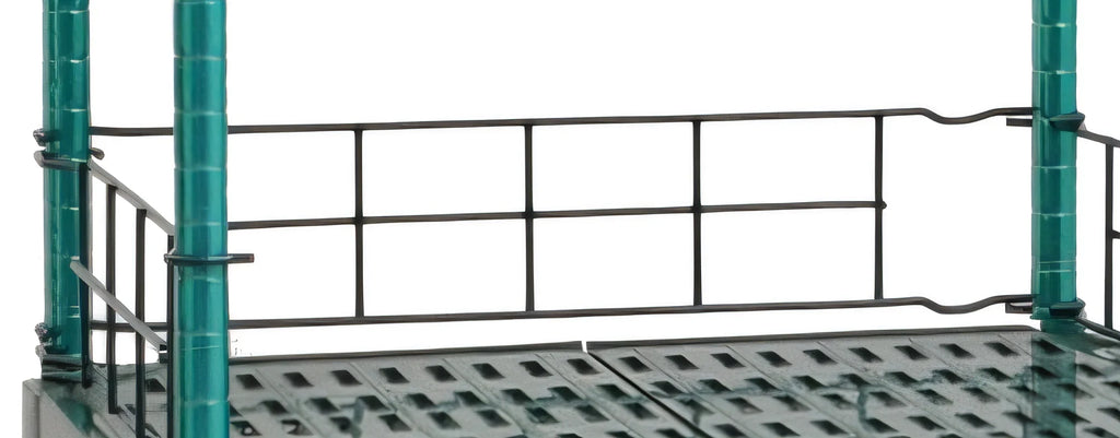 Eagle Group QuadPlus QL24L-1VG Shelf Ledge, Left-to-Right, 24"W x 1"H, Green Epoxy, for Polymer Shelf Mat