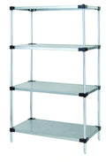 Quantum WR63-1860SG Solid Shelving Starter Kit, 60W x 18D x 63H, 4-Shelf Stationary Unit