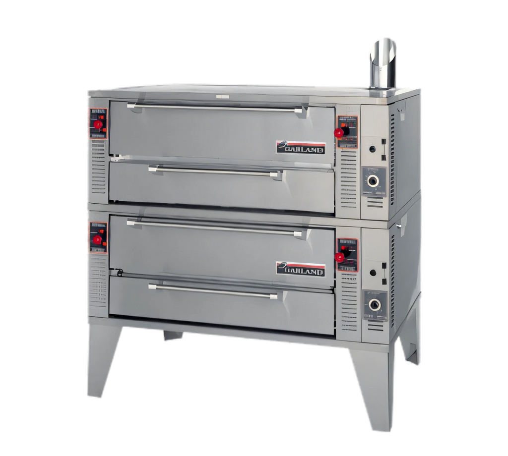 Garland GPD-60-2 Double Deck Gas Pizza/Baking Oven with Two 60 x 36-Inch Pyrorock Decks