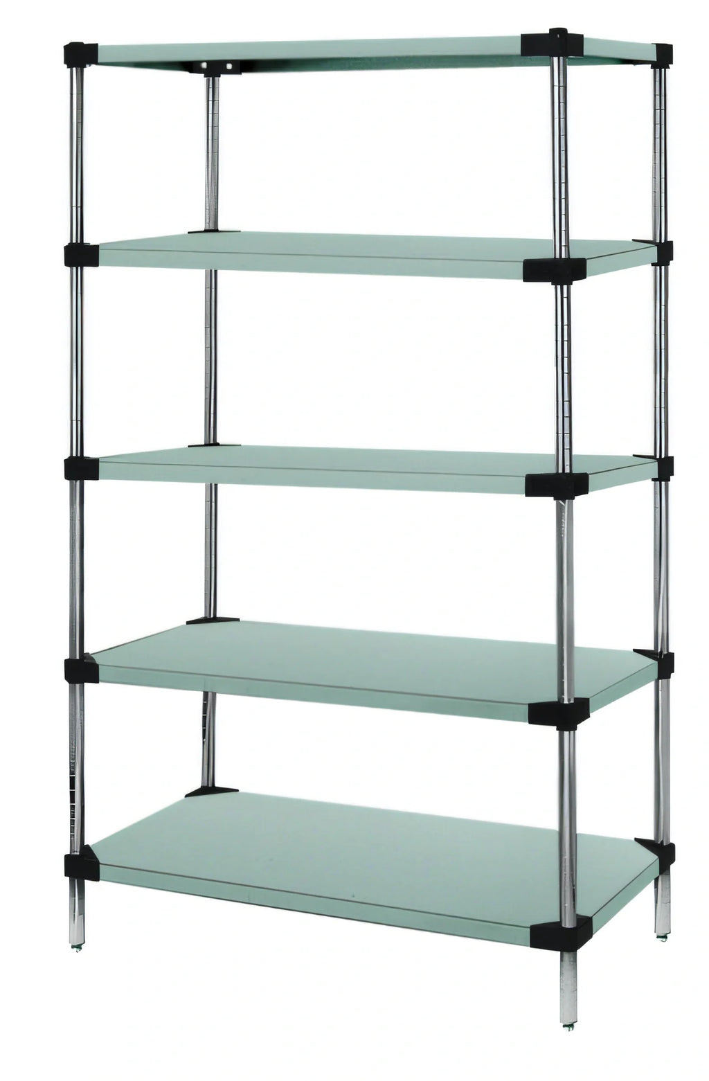 Quantum WRS5-63-1436SS 5-Shelf Solid Stainless Steel Shelving Starter Kit, 36 x 14 x 63 Inches
