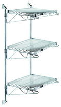 Quantum WC54-CB1248C Wall-Mounted Cantilever Single-Shelf Starter Unit, 54-Inch Posts, Chrome-Plated