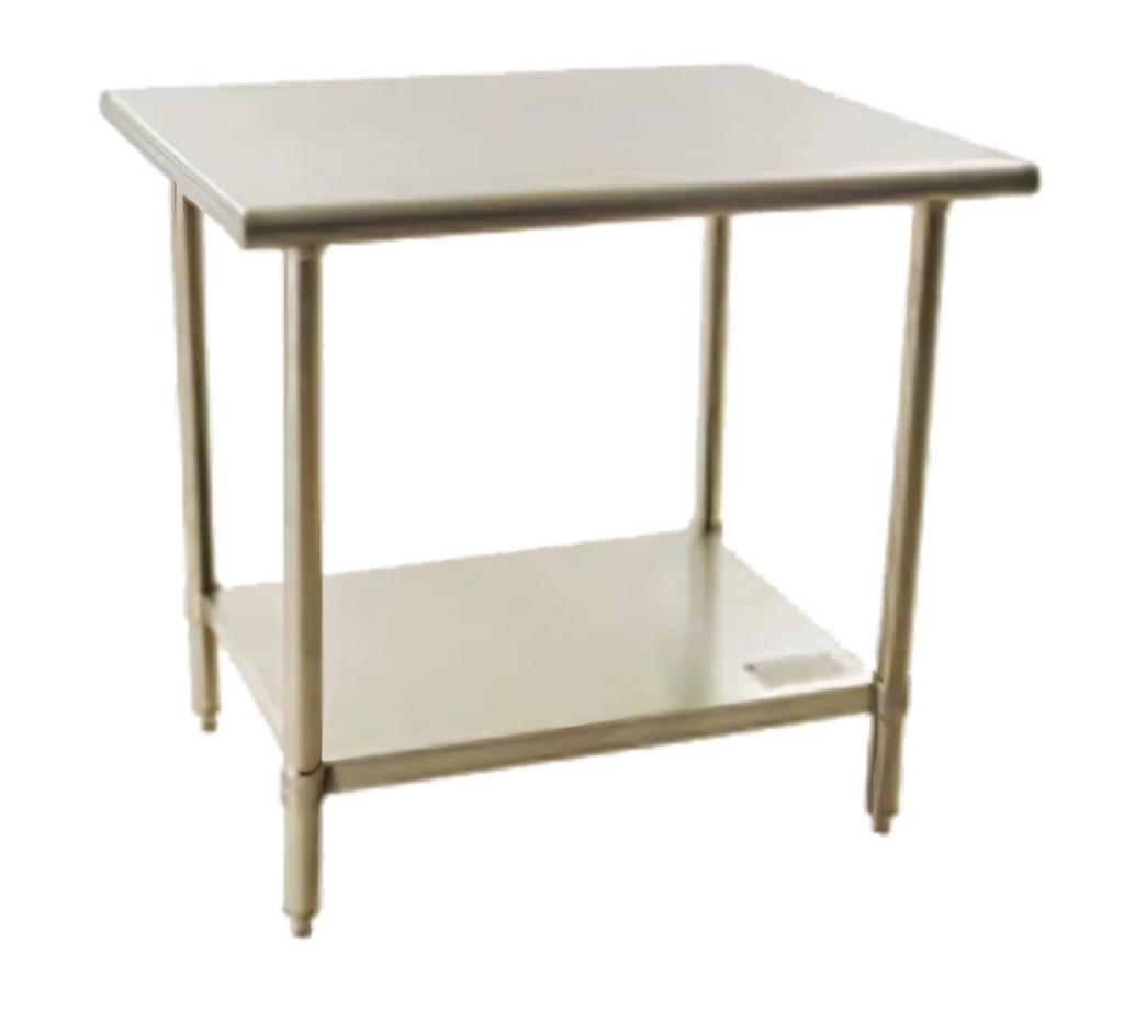 Eagle Group BlendPort® BPT-2448SL 18-Gauge 430 Stainless Steel Flat-Top Work Table with Open Undershelf, 48W x 24D