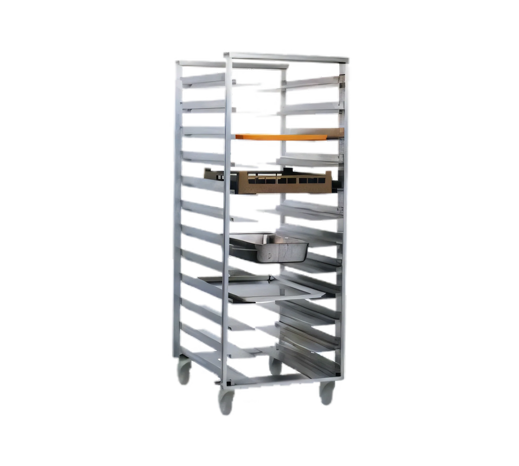 Eagle Group Panco MPR-10 Mobile Front-Loading Rack, 10 Slide Sets, Aluminum, 5-Inch Swivel Casters