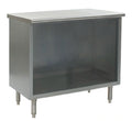 Eagle Group Spec-Master OB2460SE Open-Front Stainless Steel Cabinet Base Work Table, 60"W x 24"D, Flat 14-Gauge Top, Rolled Edges