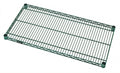 Quantum 1842P Wire Shelf, 42"W x 18"D, Green Epoxy-Coated
