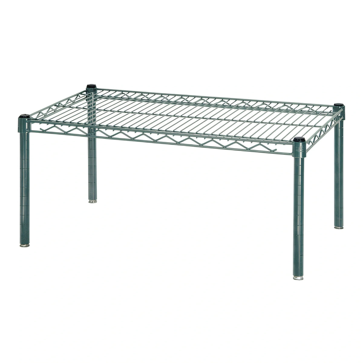 Quantum 244814PP 48 x 24 x 14 Inch Green Epoxy Antimicrobial Platform Dunnage Rack, 600-800 lb. Capacity