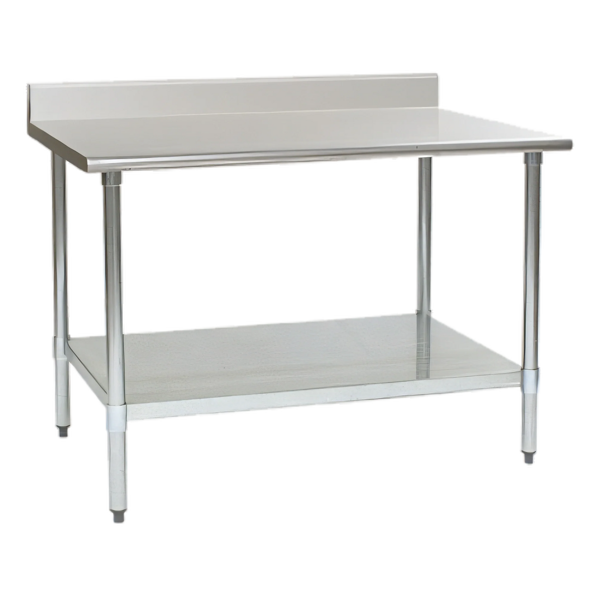 Eagle Group Spec-Master T3072E-BS 72" x 30" Stainless Steel Work Table with 4-1/2" Backsplash and Adjustable Galvanized Undershelf